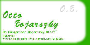 otto bojarszky business card